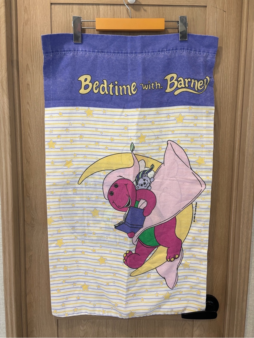 Vintage 80s 90s Barney Pillowcase